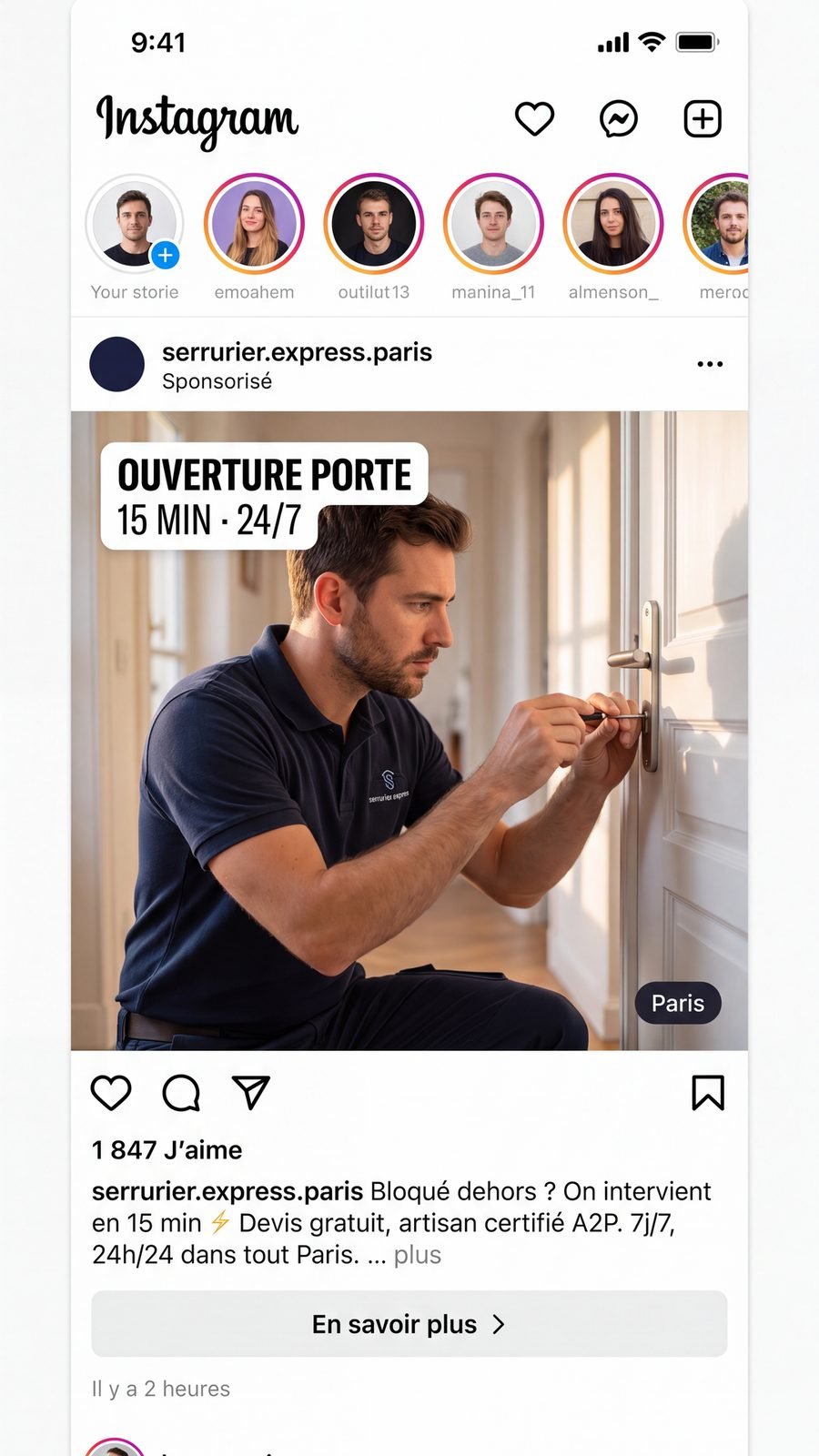 Publicité Instagram